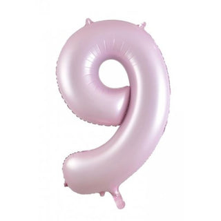 Giant Pastel Pink Number Foil Balloon - INFLATED