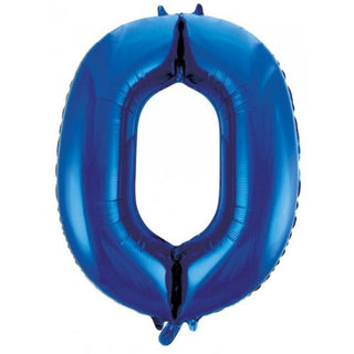 Giant Royal Blue Number Foil Balloon - INFLATED