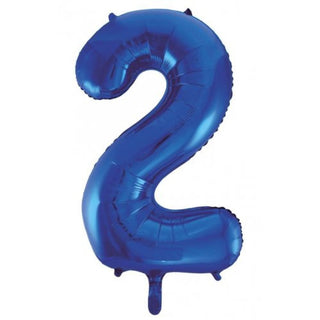 Giant Royal Blue Number Foil Balloon - INFLATED