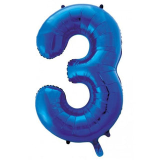 Giant Royal Blue Number Foil Balloon - INFLATED