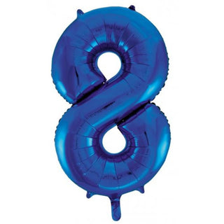 Giant Royal Blue Number Foil Balloon - INFLATED
