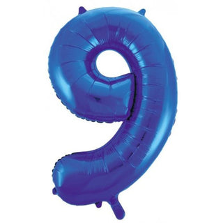 Giant Royal Blue Number Foil Balloon - INFLATED