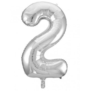 Giant Silver Number Foil Balloon