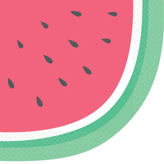 watermelon shaped napkins for a tutti frutti party