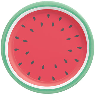 watermelon plates perfect for a tutti fruitti party