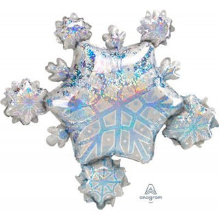 Prismatic Snowflake Cluster Foil Balloon