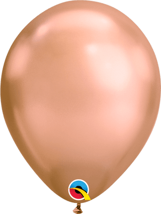 7" Latex Balloon - Chrome Rose Gold