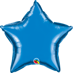 20" Sapphire Blue Star Foil Balloon