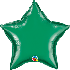 20" Emerald Green Star Foil Balloon