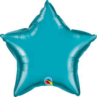 20" Turquoise Star Foil Balloon