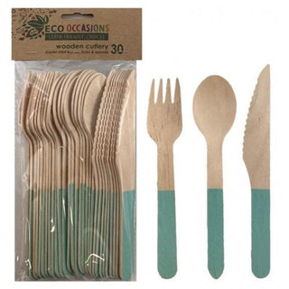 Wooden Cutlery Set Mint