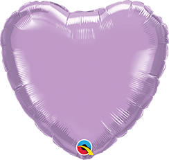 18" Pearl Lavender Heart Foil Balloon