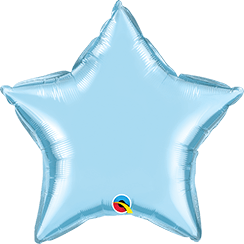 20" Pearl Light Blue Star Foil Balloon