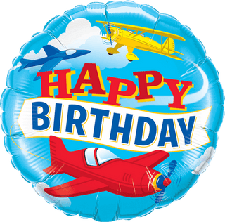 Birthday Airplanes Foil Balloon