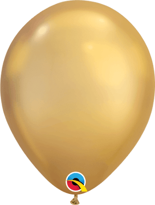 7" Latex Balloon - Chrome Gold