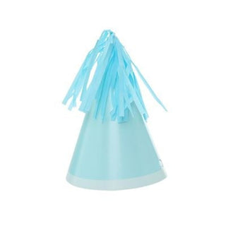 Pastel Blue Party Hats With Tassels