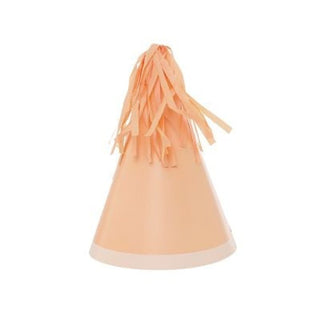 Pastel Peach Party Hats With Tassels