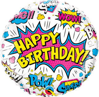 Birthday Super Hero Foil Balloon