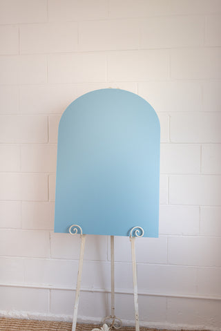 Sky Blue Arch Custom Welcome Sign HIRE