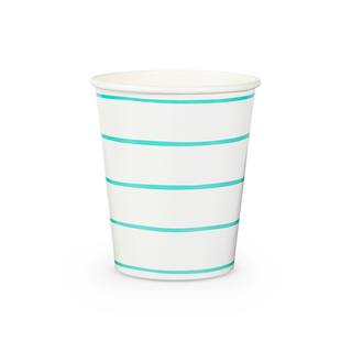 Frenchie Stripe Cup Aqua