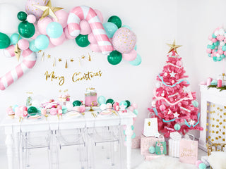 Pink Candy Cane Foil Balloon