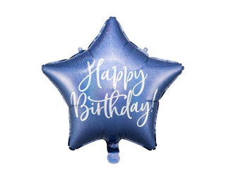 Navy Blue Happy Birthday Foil Balloon