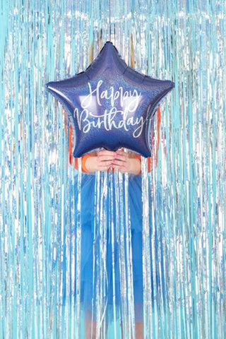 Navy Blue Happy Birthday Foil Balloon