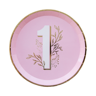 Pink Onederland Dinner Plates