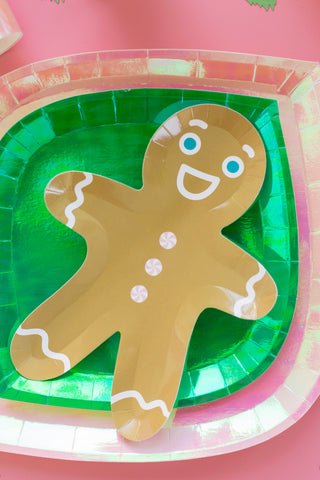 Gingerbread Man Dessert Plates