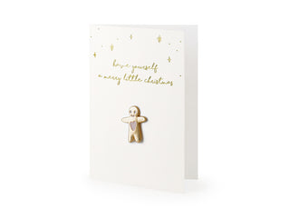 Christmas Card with Gingerbread Pin