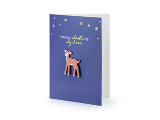 Merry Christmas my Deer Card with Enamel Pin
