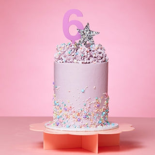Pastel Lilac Number Cake Toppers