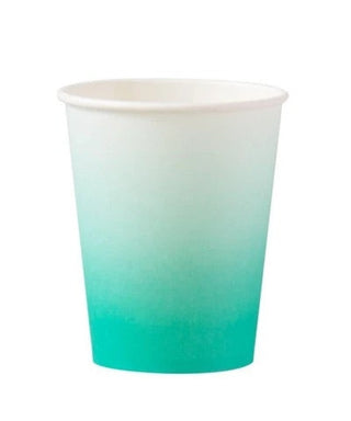 Oh Happy Day Teal Ombre Cups