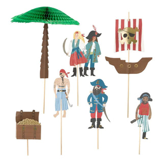 Pirate & Palm Tree Cake Toppers