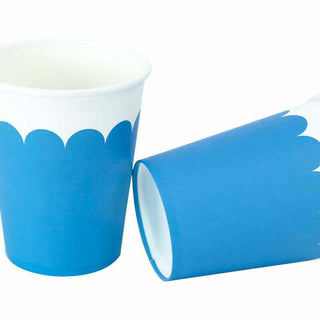 Blue Scalloped Cups