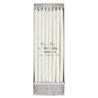 Silver Glitter Candles