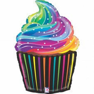 Rainbow Cupcake Foil Balloon