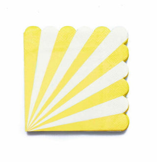 Striped Paper Napkin - Yellow