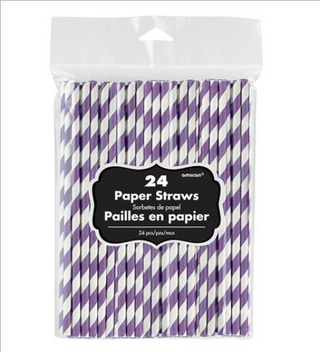 Paper Straws Purple