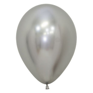 30cm Latex Balloon - Reflex Silver