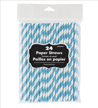 Paper Straws Caribbean Blue