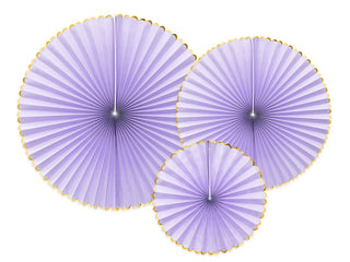 Lilac Rosettes (Pack of 3)