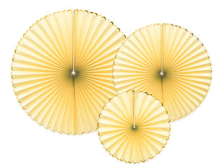 Yellow Rosettes (Pack of 3)