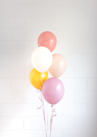 Pink Boho Rainbow Balloon Bunch - INFLATED